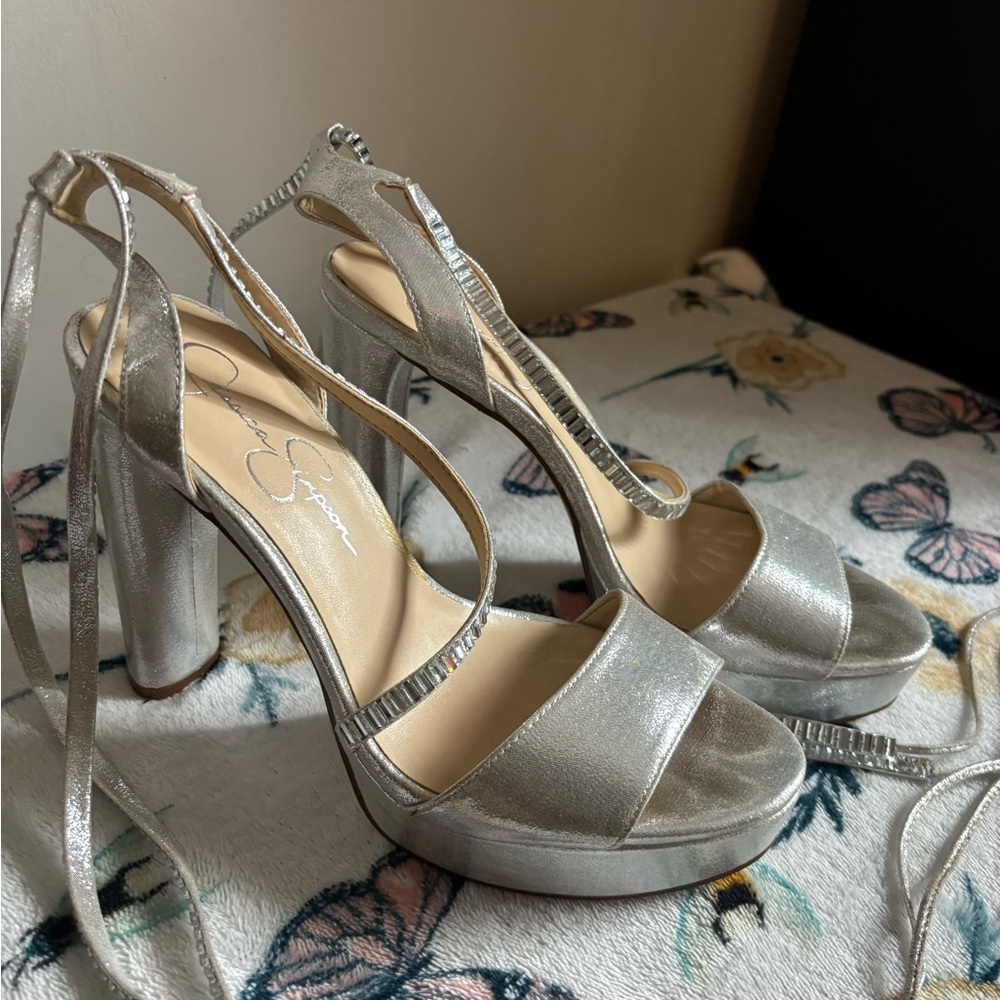 Silver Platform Heels